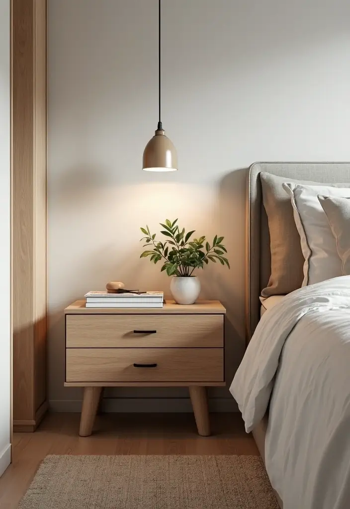 25 Small Primary Bedroom Ideas That Feel Calm Luxurious 10. Choose Functional Nightstands
