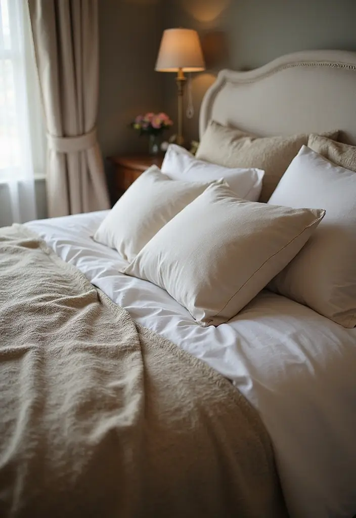 25 Small Primary Bedroom Ideas That Feel Calm Luxurious 2. Invest in Luxurious Bedding