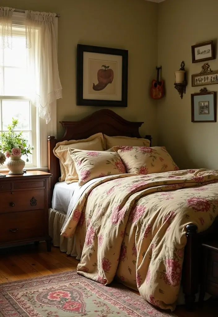 25 Tan Comforter Bedroom Ideas That Feel Soft Balanced 6. Vintage Charm