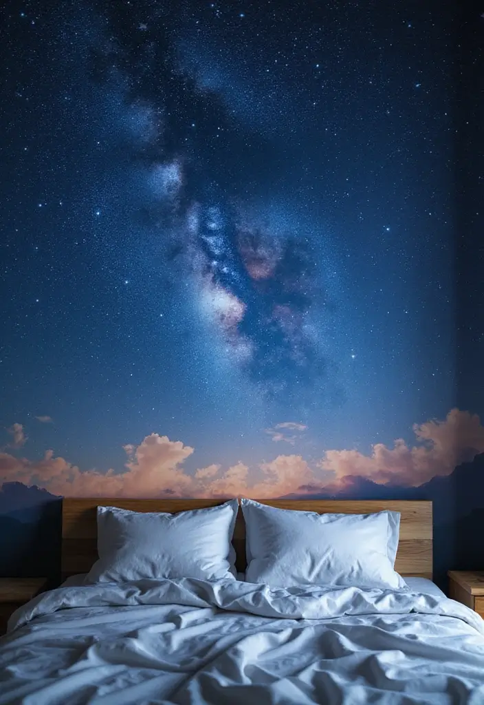 25 Wall Drawing Bedroom Art Ideas That Spark Creativity 4. Mural of Dreams