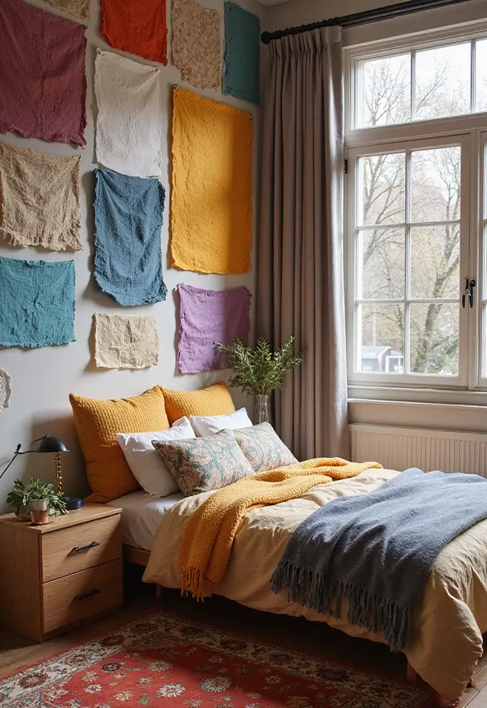 25 Wall Drawing Bedroom Art Ideas That Spark Creativity 8. Fabric Patterns