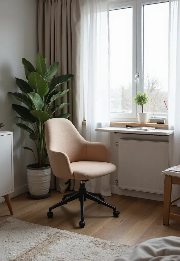 26 Bedroom Chair Ideas for Small Spaces That Save Space in Style 23. Space Saving Desk Chair