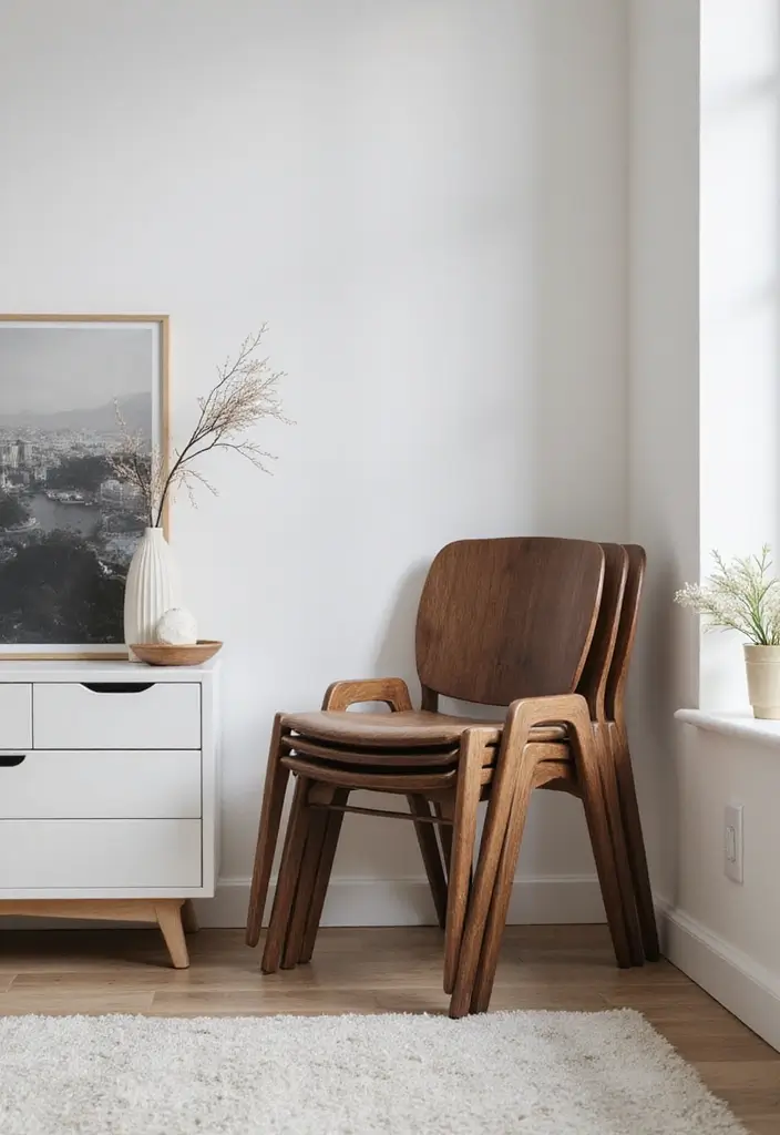 26 Bedroom Chair Ideas for Small Spaces That Save Space in Style 26. Nesting Chairs