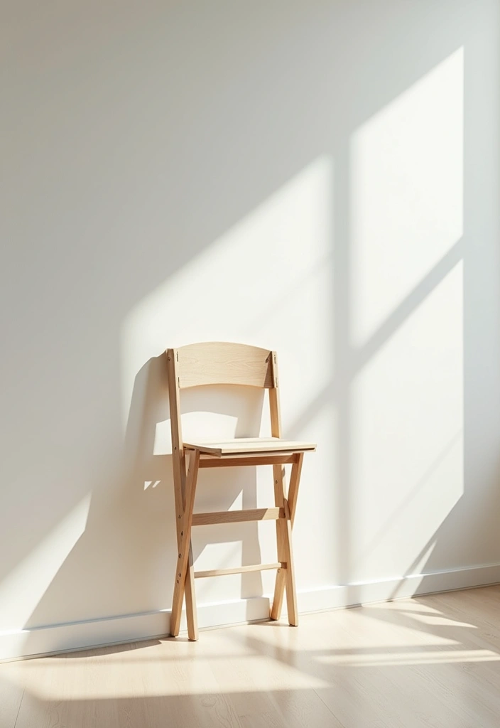 26 Bedroom Chair Ideas for Small Spaces That Save Space in Style 4. Wall Mounted Folding Chair