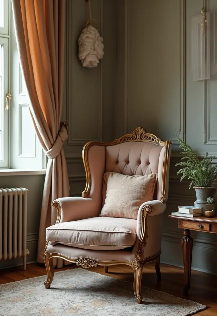 26 Bedroom Chair Ideas for Small Spaces That Save Space in Style 9. Vintage Style Chairs