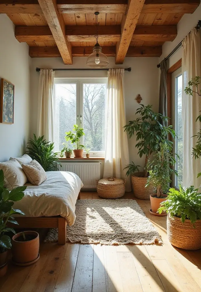 26 Bedroom Small Space Ideas That Feel Airy Organized 24. Emphasize Natural Elements