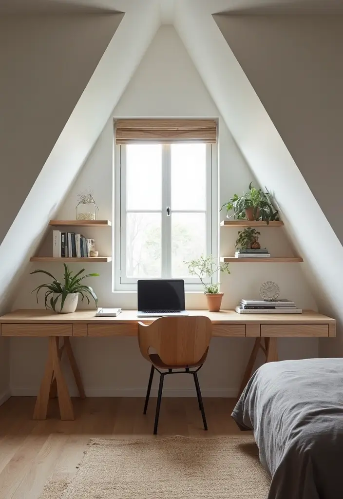 27 Attic Bedroom Ideas Master Suite That Feel Private Luxurious 20. Incorporating a Workspace