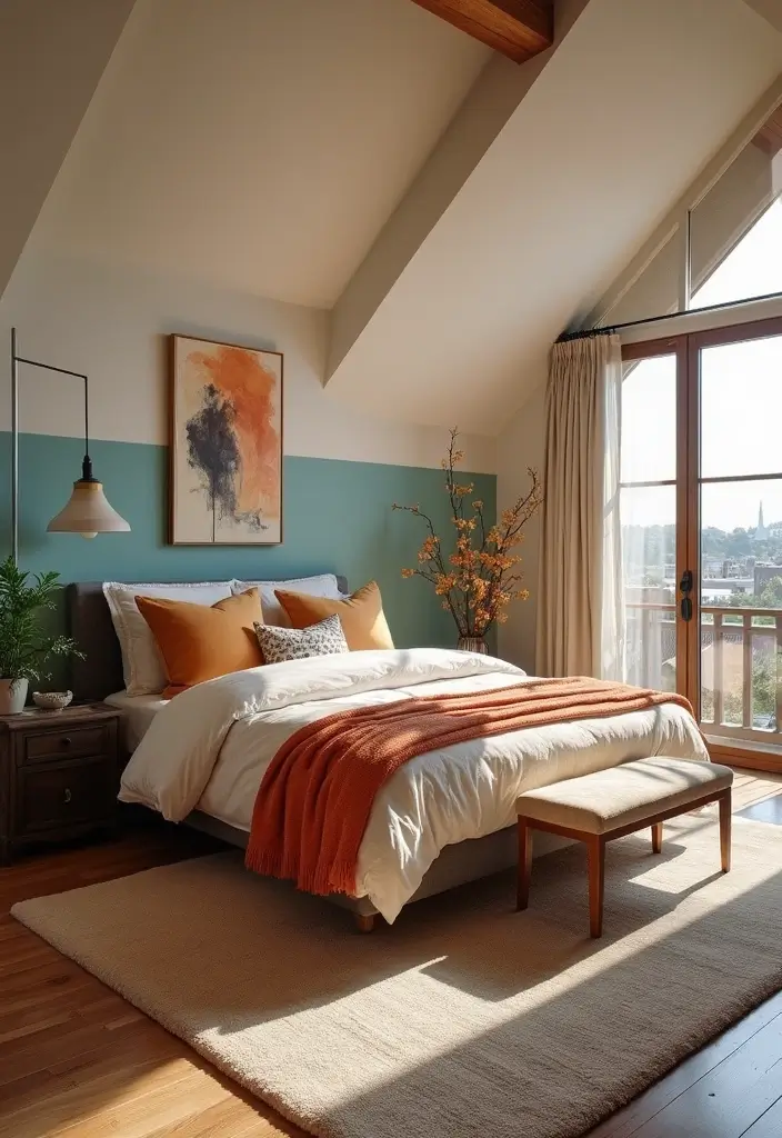 27 Attic Bedroom Ideas Master Suite That Feel Private Luxurious 21. Creative Use of Color Schemes