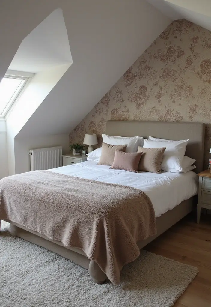 27 Attic Bedroom Ideas Master Suite That Feel Private Luxurious 4. Layered Textures