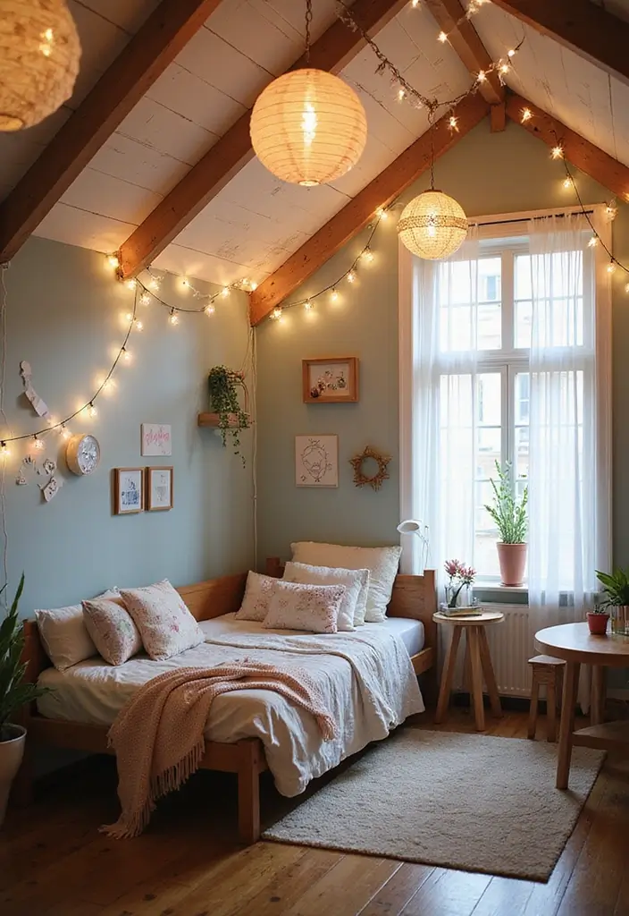 27 Teen Loft Bedroom Ideas That Are Modern and Multi Functional 13. Fun Ceiling Decor