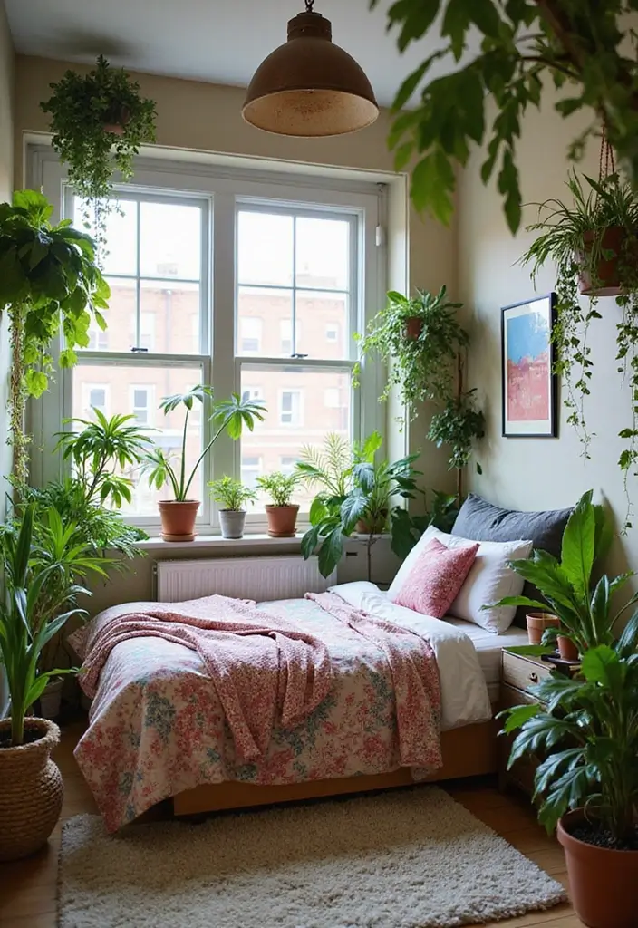 27 Teen Loft Bedroom Ideas That Are Modern and Multi Functional 8. Incorporating Plants for Freshness