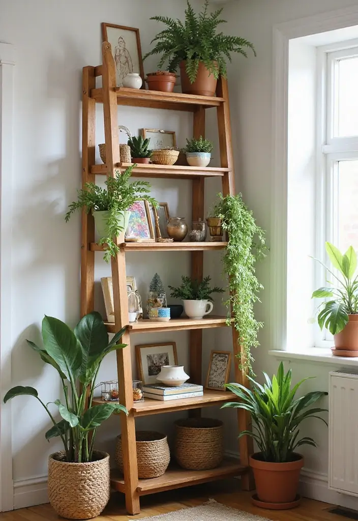 28 Corner Shelf Ideas Bedroom That Are Functional and Pretty 2. Multi Tiered Corner Shelf