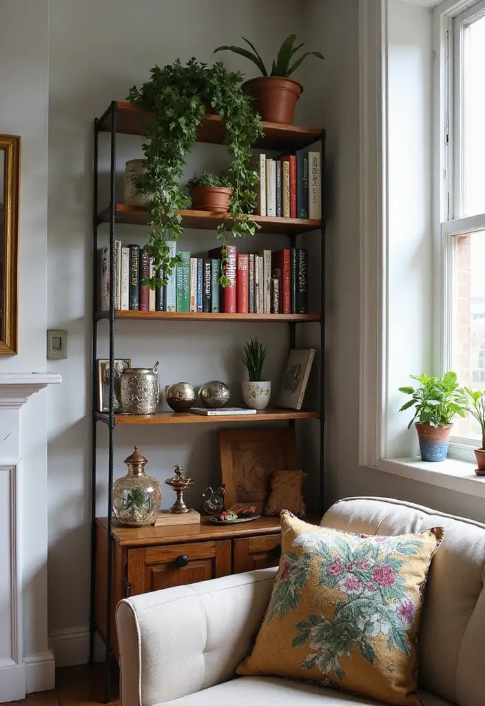 28 Corner Shelf Ideas Bedroom That Are Functional and Pretty 9. Corner Bookshelf