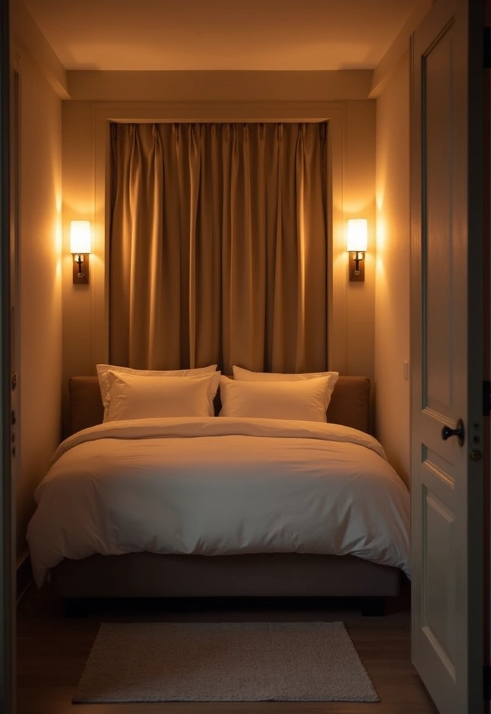 28 Long Narrow Bedroom Ideas That Fix Tricky Layouts 15. Smart Lighting Solutions