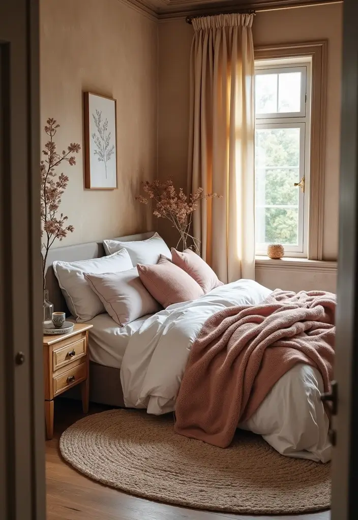 28 Long Narrow Bedroom Ideas That Fix Tricky Layouts 21. Incorporate Soft Fabrics for Warmth