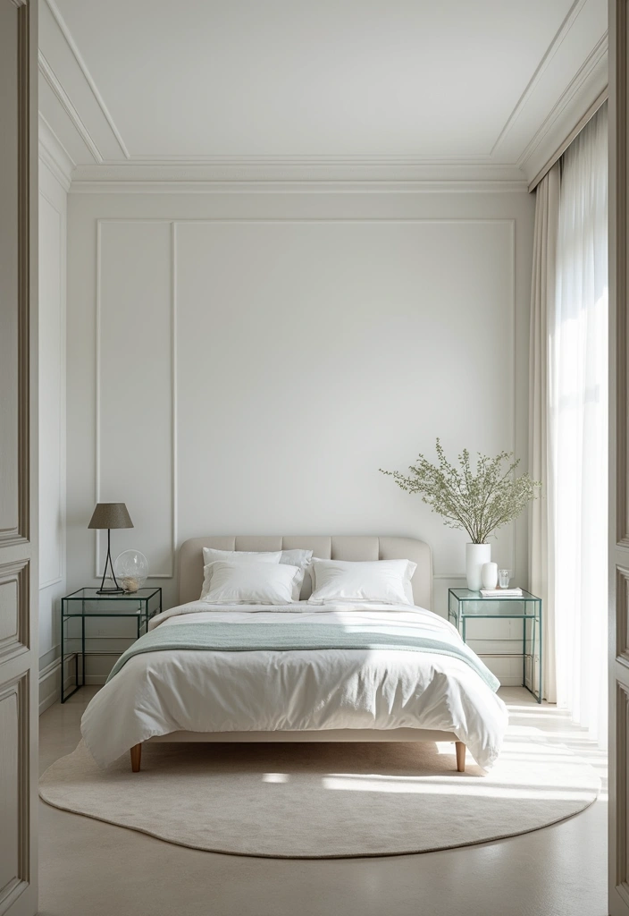 28 Long Narrow Bedroom Ideas That Fix Tricky Layouts 23. Use Transparent Furniture