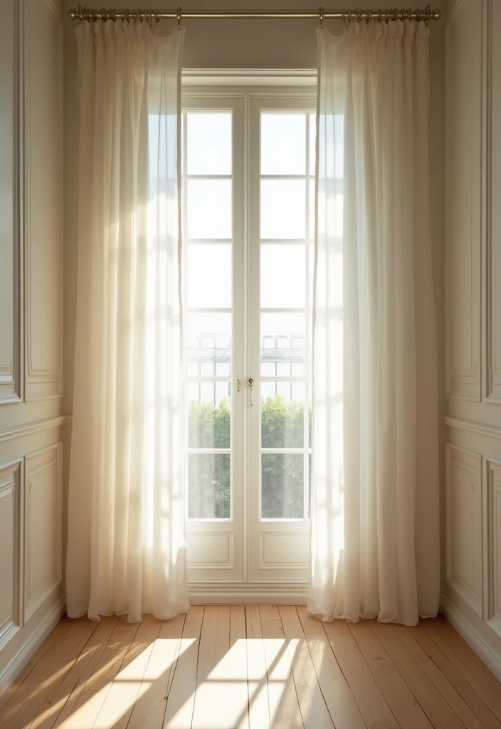 28 Long Narrow Bedroom Ideas That Fix Tricky Layouts 25. Maximize Natural Light with Sheer Drapes