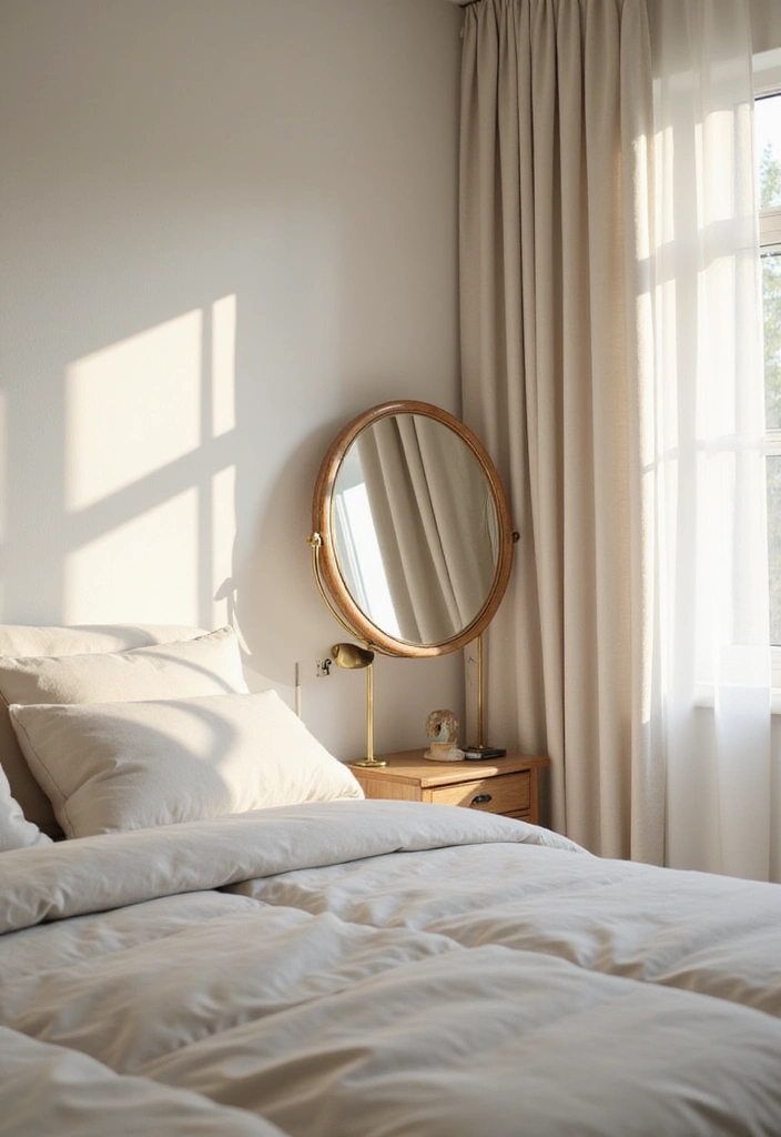 28 Small Bedroom Mirror Ideas That Make Rooms Look Bigger 19. Corner Mirrors
