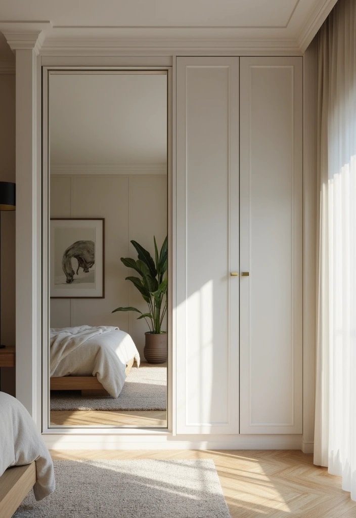 28 Small Bedroom Mirror Ideas That Make Rooms Look Bigger 23. Mirror in the Closet