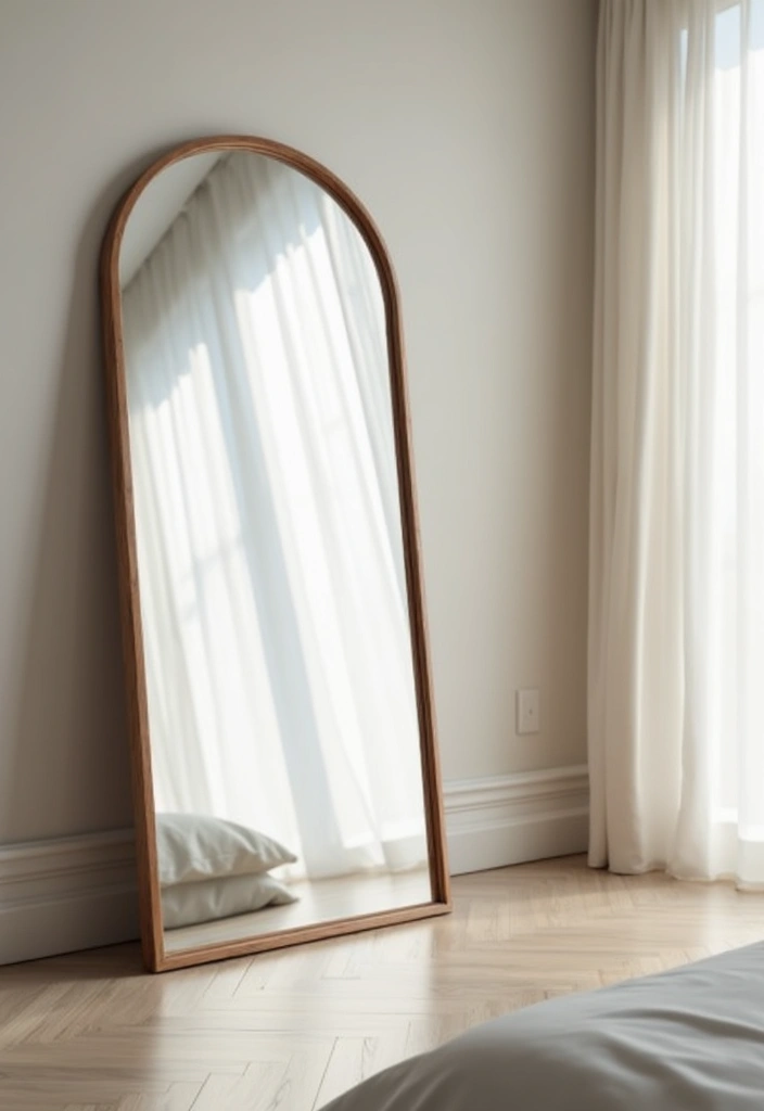 28 Small Bedroom Mirror Ideas That Make Rooms Look Bigger 7. Leaning Mirrors