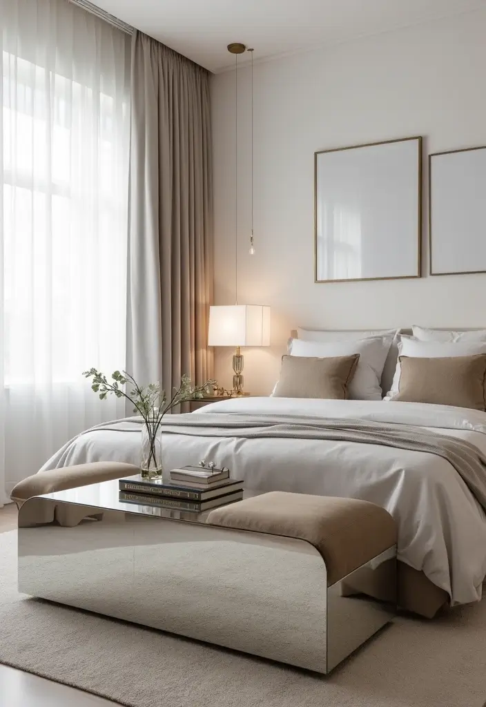 28 Small Bedroom Mirror Ideas That Make Rooms Look Bigger 8. Mirror Laden Furniture