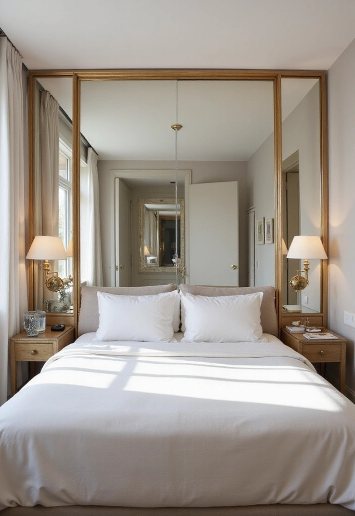 28 Small Bedroom Mirror Ideas That Make Rooms Look Bigger 9. Mirrored Headboards