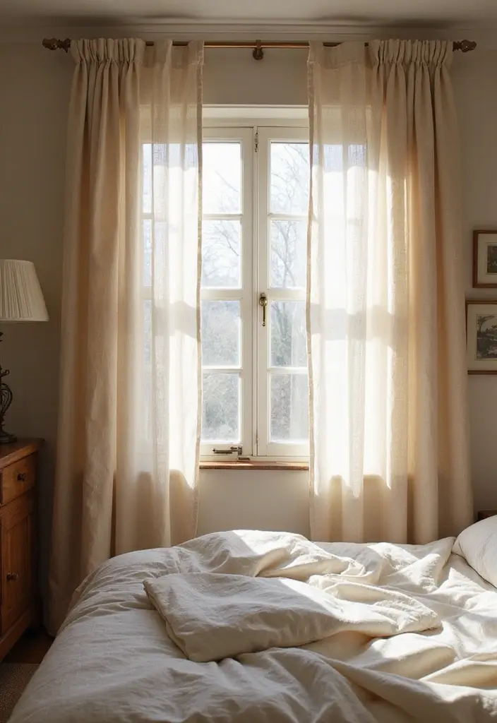 29 Earth Tone Bedroom Ideas That Feel Warm Calm Natural 14. Natural Fiber Window Treatments