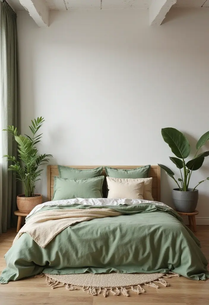29 Earth Tone Bedroom Ideas That Feel Warm Calm Natural 2. Earthy Greens for a Tranquil Atmosphere