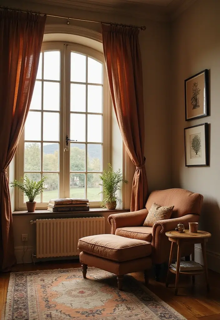 29 Earth Tone Bedroom Ideas That Feel Warm Calm Natural 21. Cozy Reading Nooks in Earth Tones