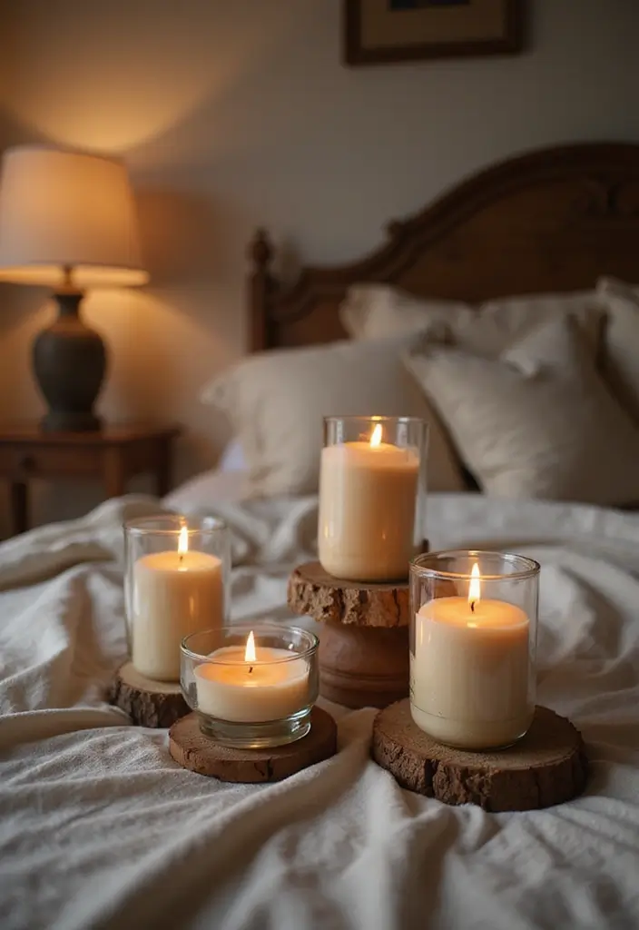 29 Earth Tone Bedroom Ideas That Feel Warm Calm Natural 27. Using Earthy Scented Candles
