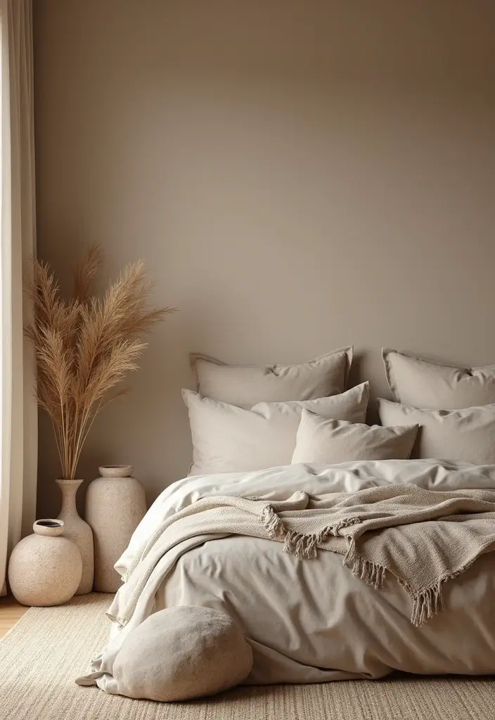 29 Earth Tone Bedroom Ideas That Feel Warm Calm Natural 28. Incorporating Natural Stone Elements