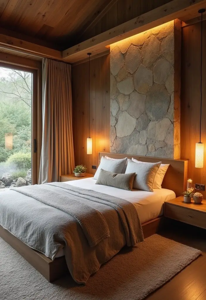 29 Earth Tone Bedroom Ideas That Feel Warm Calm Natural 8. Incorporating Natural Materials