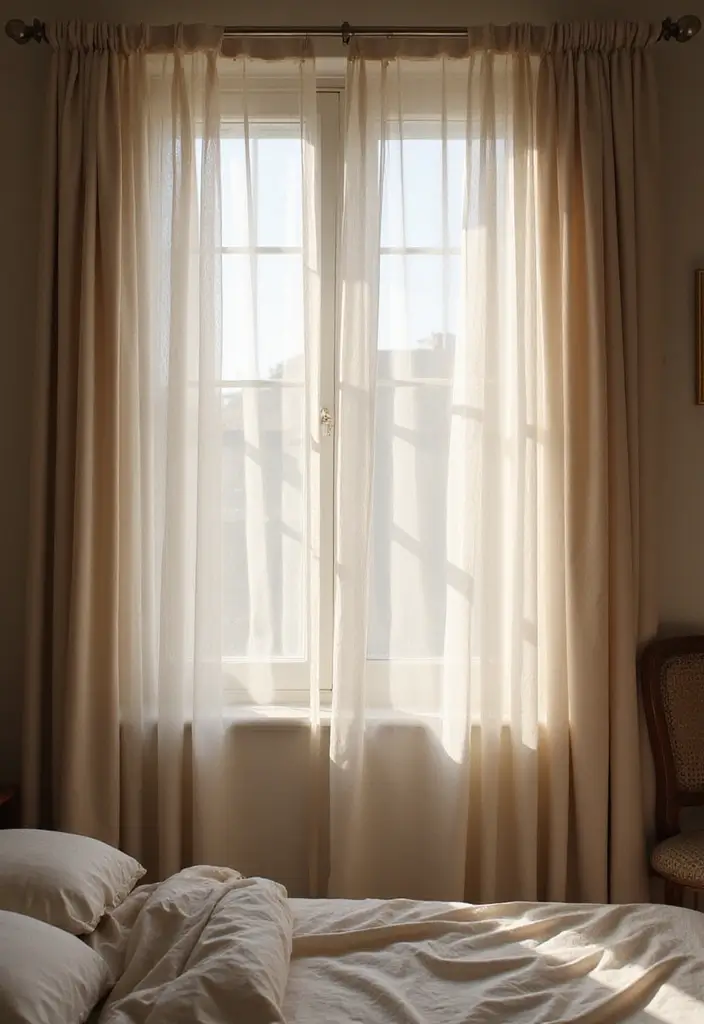 29 Small Bedroom Window Ideas That Brighten Tiny Spaces 1. Sheer Curtains for Soft Light
