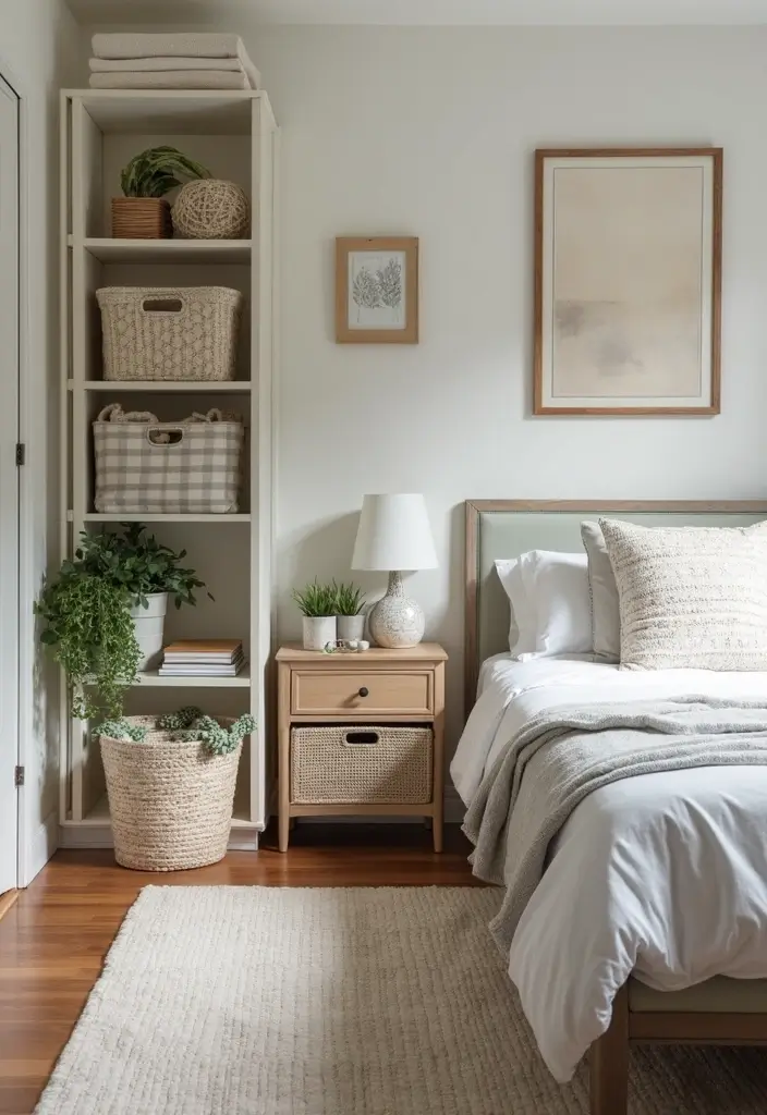 30 Bedroom Decor Ideas for Couples That Spark Instant Romance 17. Stylish Storage Solutions