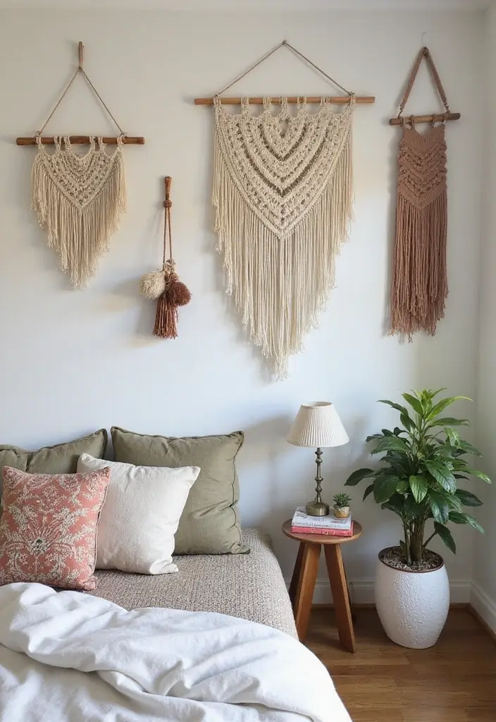 30 Bedroom Decor Ideas for Couples That Spark Instant Romance 18. Creative Wall Hangings