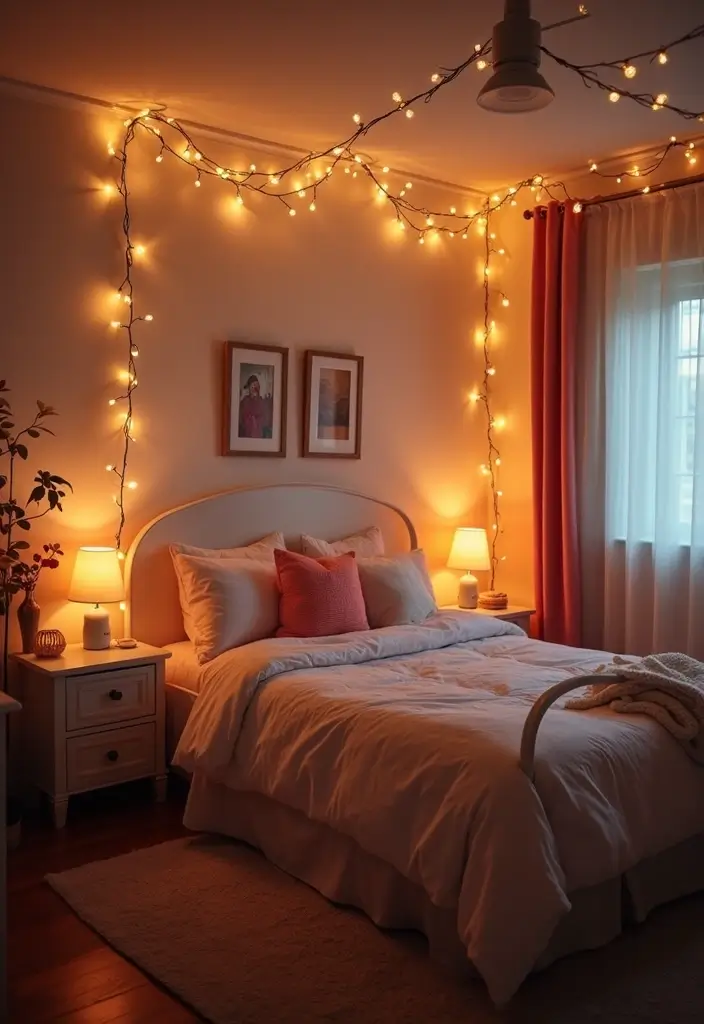 30 Bedroom Ideas for Teens That Look Straight Out of Pinterest 17. Whimsical Fairy Lights