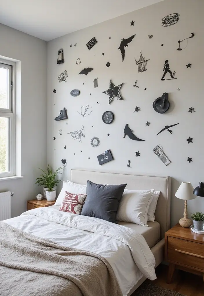 30 Bedroom Ideas for Teens That Look Straight Out of Pinterest 21. Trendy Wall Decals