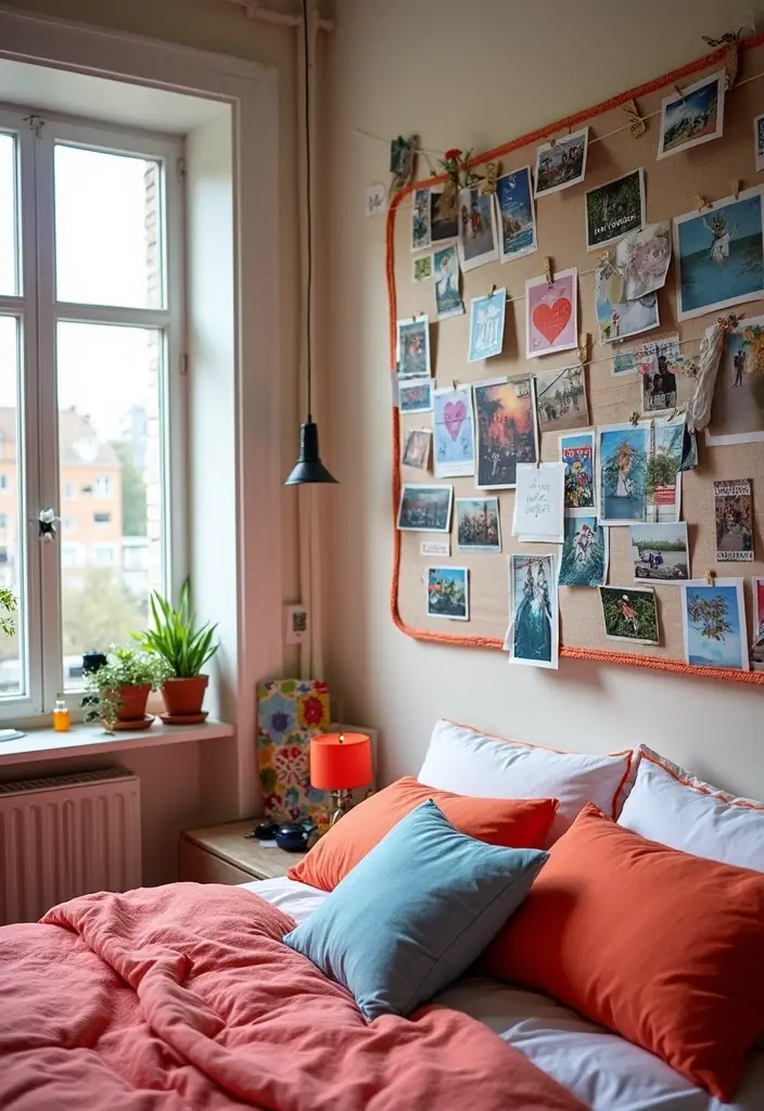 30 Bedroom Ideas for Teens That Look Straight Out of Pinterest 28. Fun Postcard Display