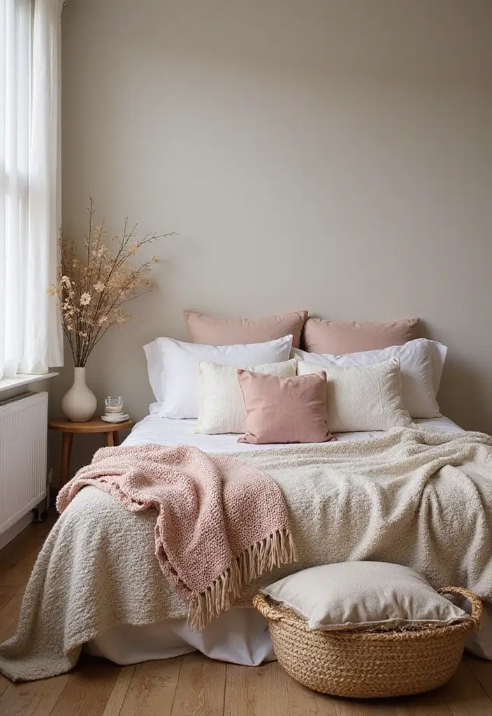 30 Bedroom Ideas for Teens That Look Straight Out of Pinterest 29. Knitted Throws and Pillows