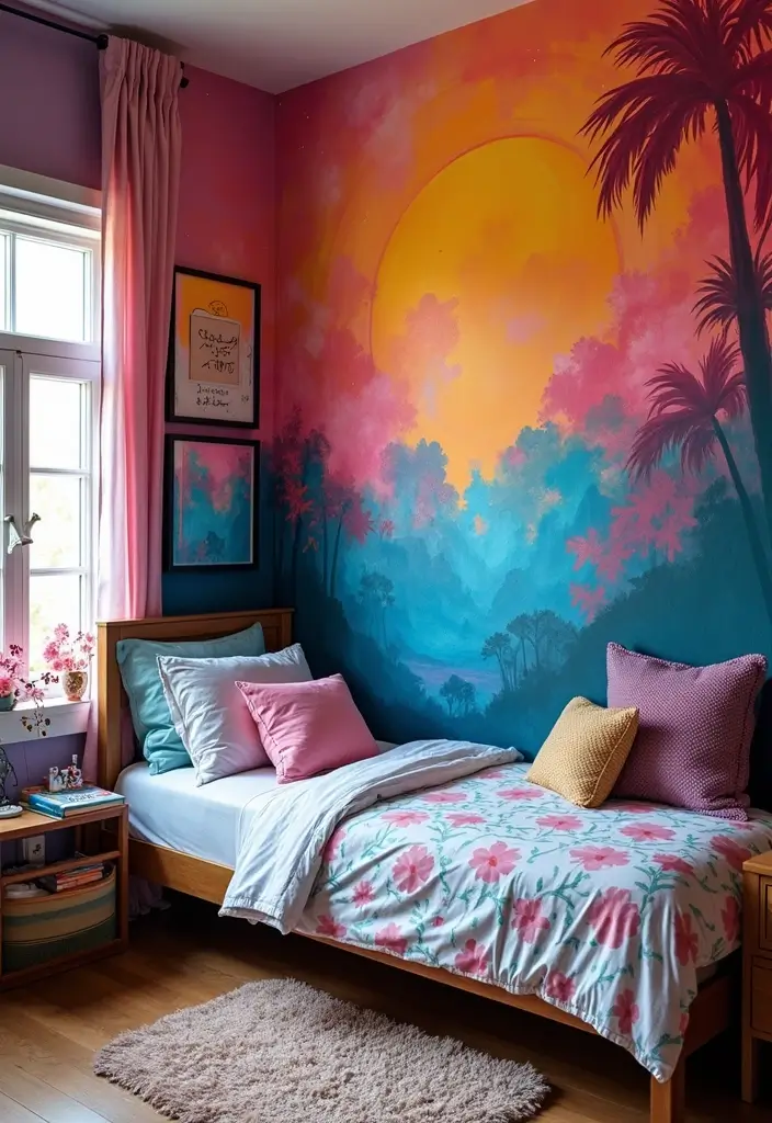 30 Bedroom Ideas for Teens That Look Straight Out of Pinterest 6. Artistic Wall Murals