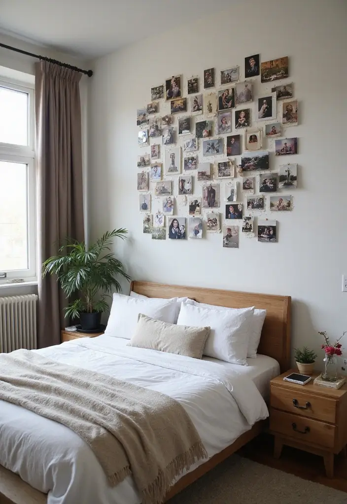 30 Bedroom Set Up Ideas That Make Small Rooms Feel Big 18. Personal Touches with Photos