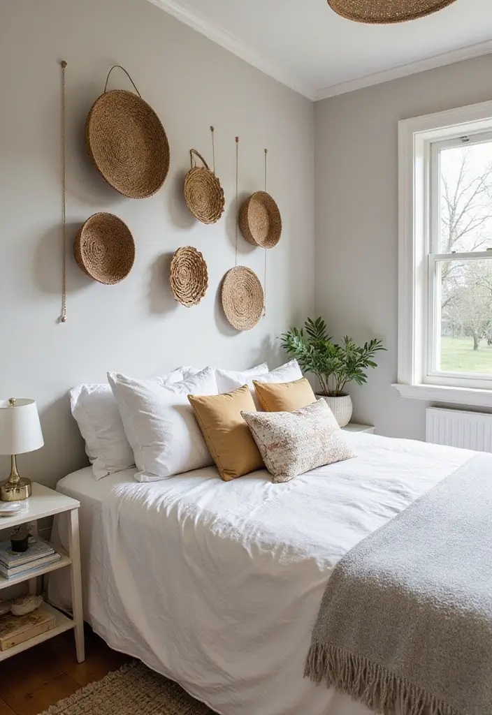 30 Bedroom Set Up Ideas That Make Small Rooms Feel Big 26. Incorporate Decorative Baskets