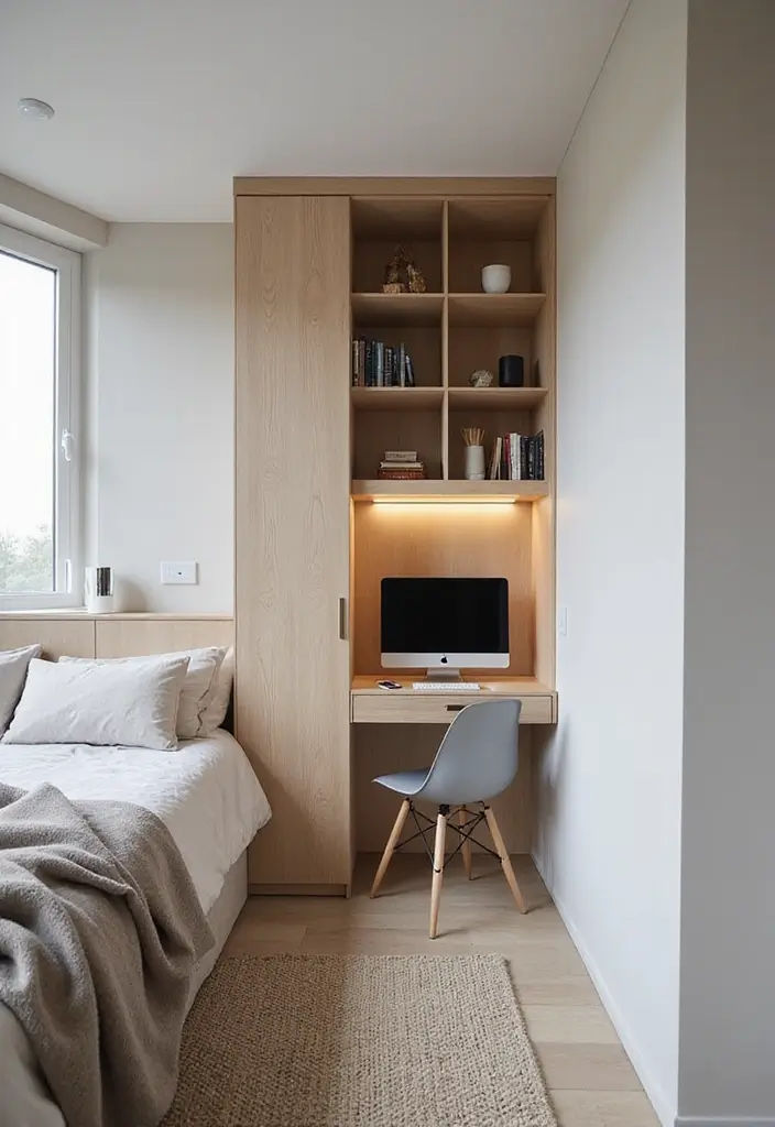 30 Bedroom Set Up Ideas That Make Small Rooms Feel Big 28. Hidden Desk Solutions