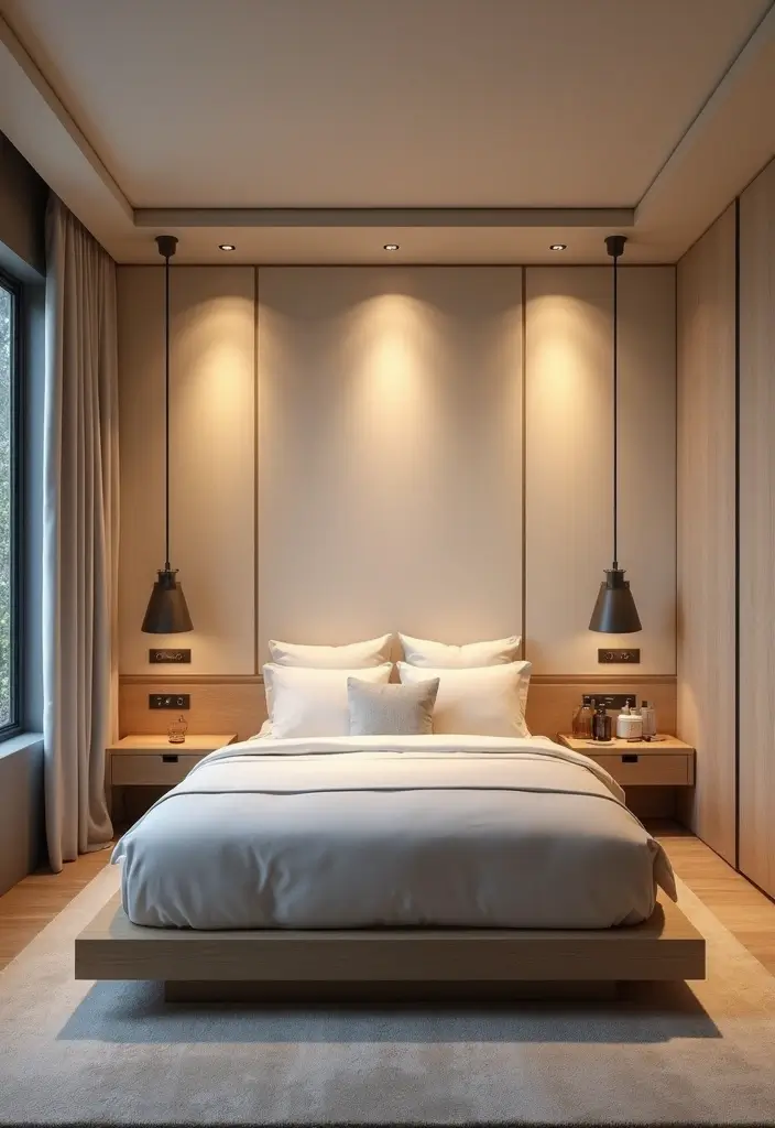 30 Bedroom Set Up Ideas That Make Small Rooms Feel Big 29. Recessed Lighting