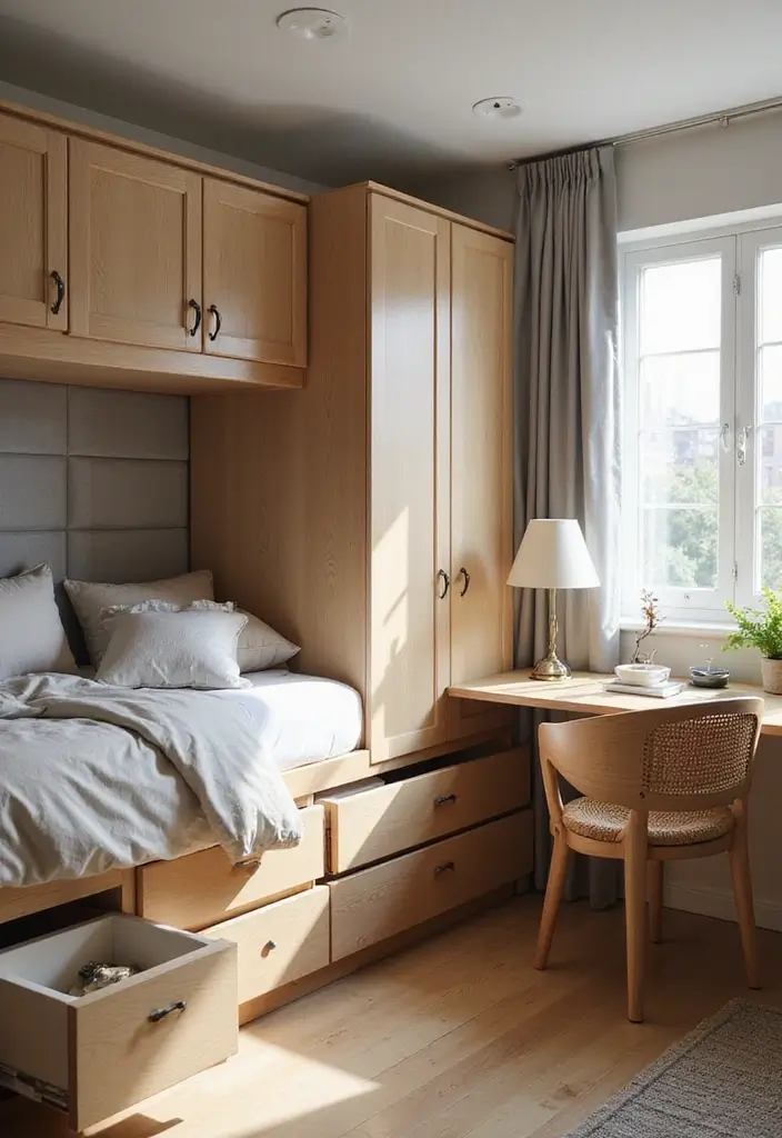 30 Bedroom Set Up Ideas That Make Small Rooms Feel Big 4. Multi Functional Furniture