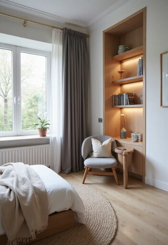 30 Bedroom Set Up Ideas That Make Small Rooms Feel Big 6. Utilize Corner Spaces