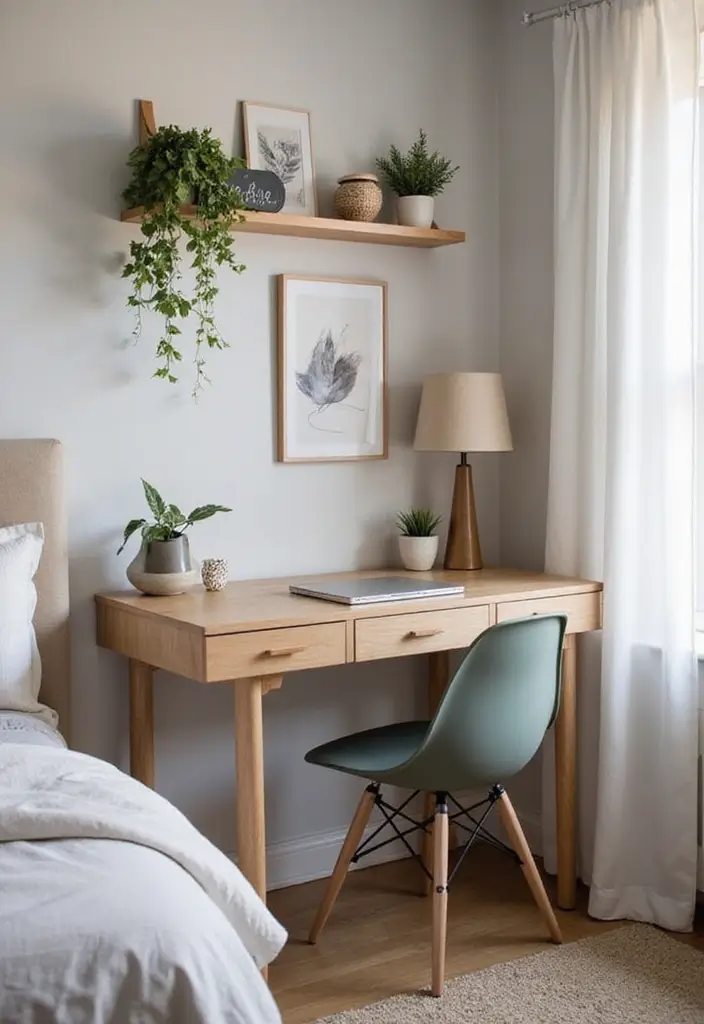 30 Bedroom Wall Storage Ideas That Save Space in Style 15. Wall Mounted Desk