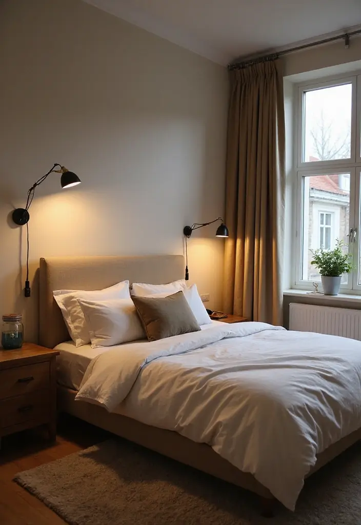 30 Bedroom Wall Storage Ideas That Save Space in Style 17. Wall Mounted Lamps