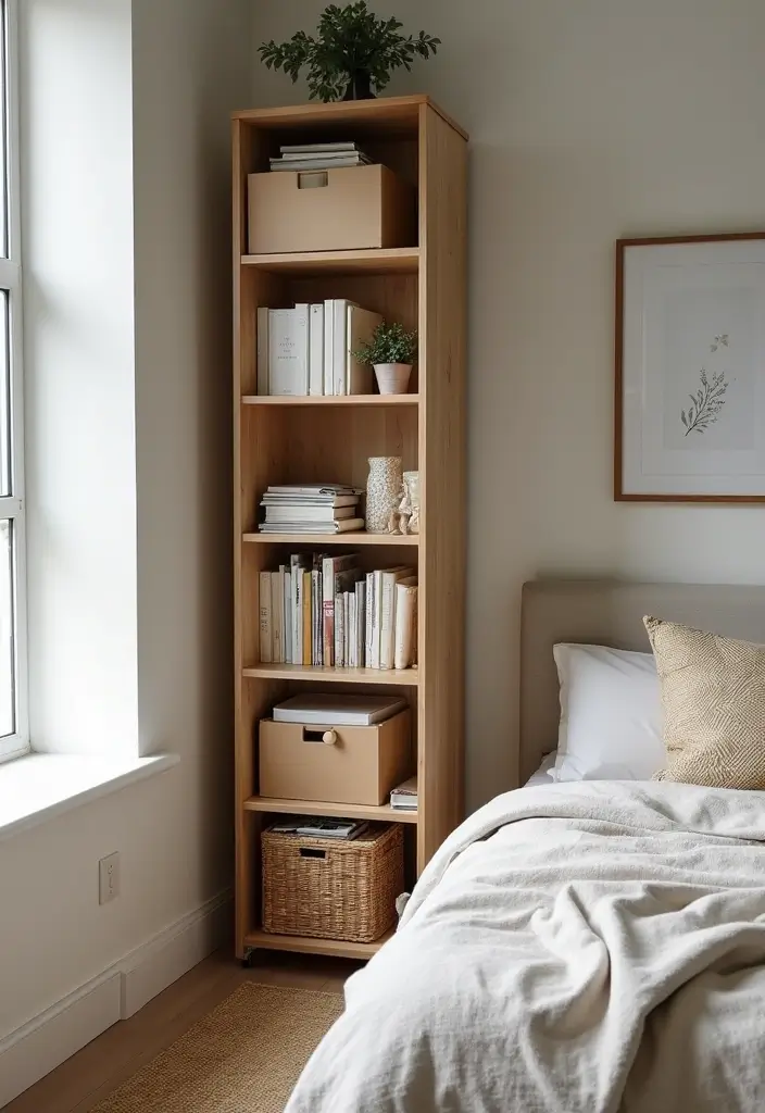 30 Bedroom Wall Storage Ideas That Save Space in Style 18. Use Vertical Storage Units