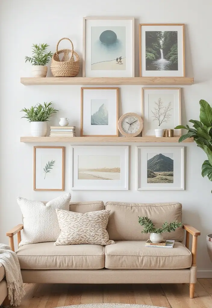 30 Bedroom Wall Storage Ideas That Save Space in Style 19. Create a Gallery Wall with Storage